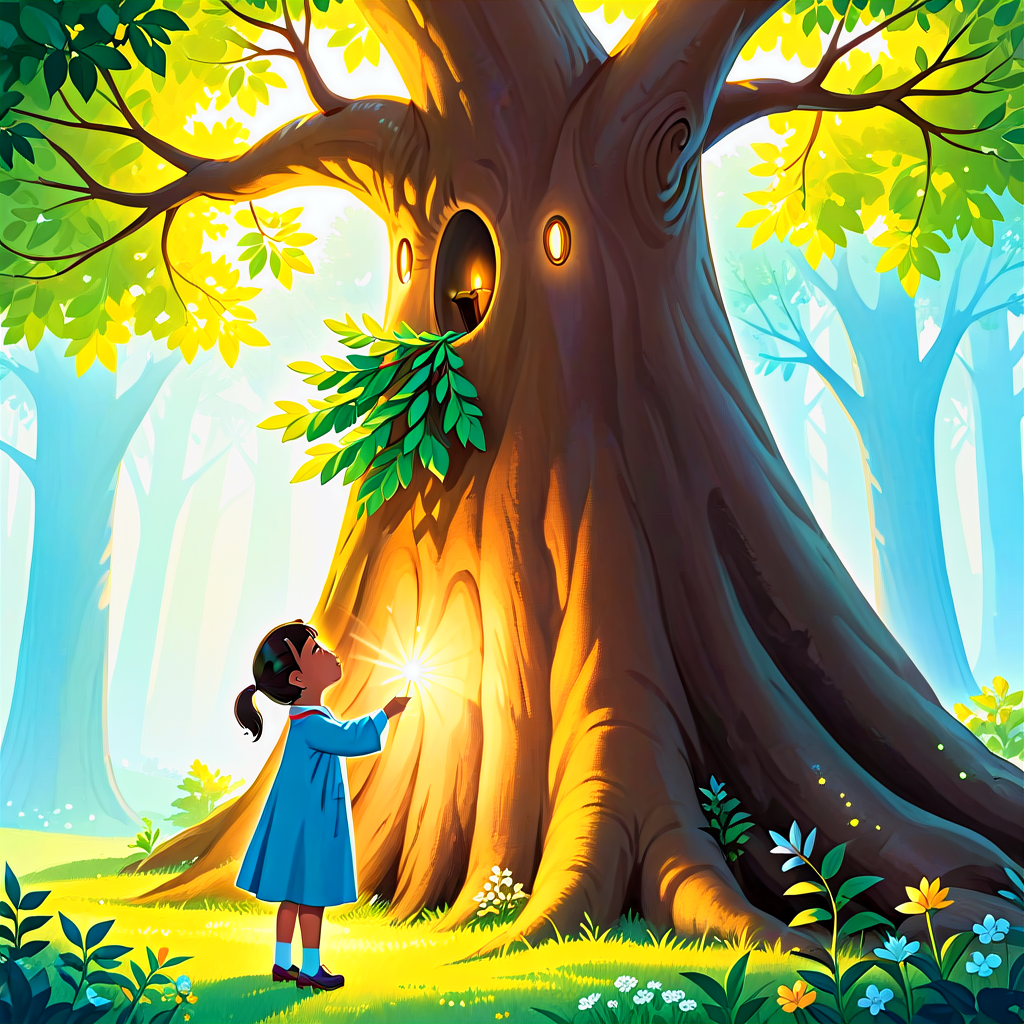 Whispers of the Wise Tree: A Child's Acts of Kindness Spread its Gentle Voice